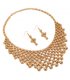SET720 - Luxury  Ball Bead Gold Jewelry Set